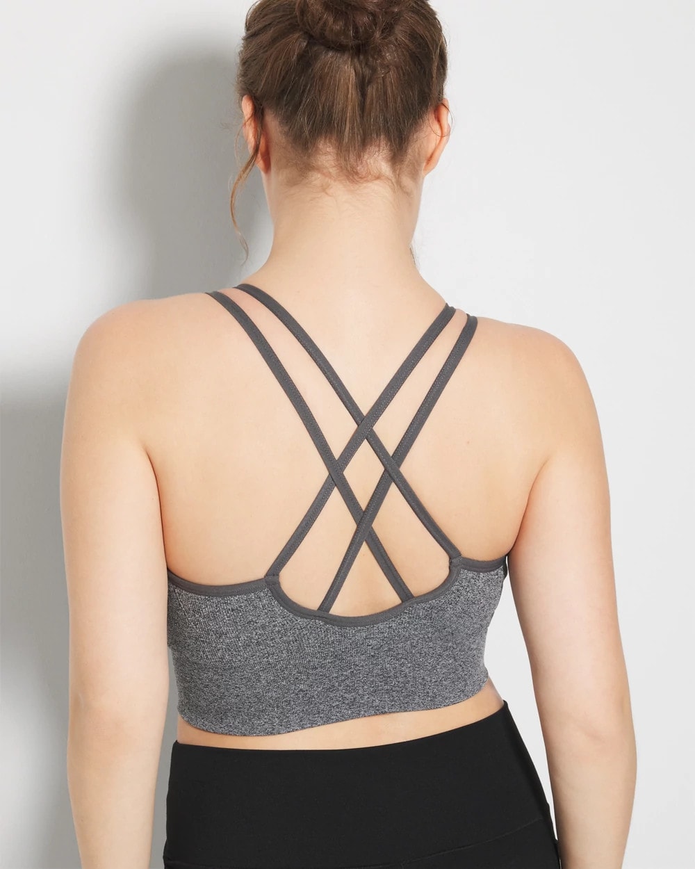 Soma / Soma Sport Longline Bra with Strappy Back HEATHER OBSIDIAN