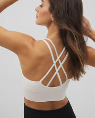 Soma / Longline Bra with Strappy Back COCONUT