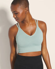 Soma / Longline Bra with Strappy Back CHINOIS GREEN