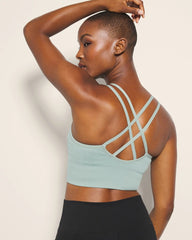 Soma / Longline Bra with Strappy Back CHINOIS GREEN