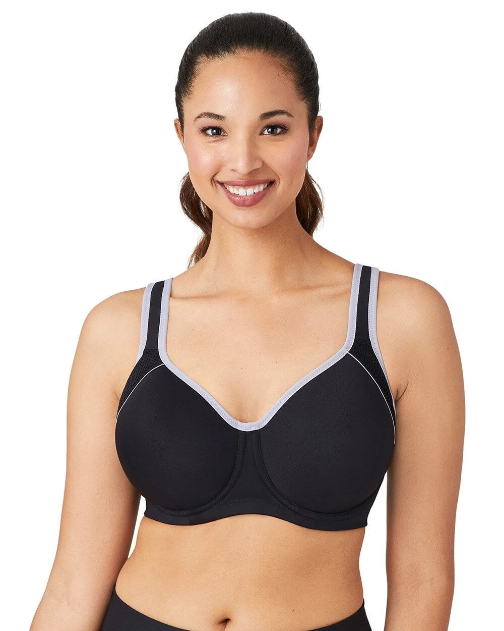 Soma / Contour High Impact Sports Bra BLACK/LILAC GRAY