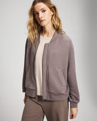Soma / Modern Modal Bomber Jacket DARK TAUPE