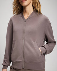 Soma / Modern Modal Bomber Jacket DARK TAUPE