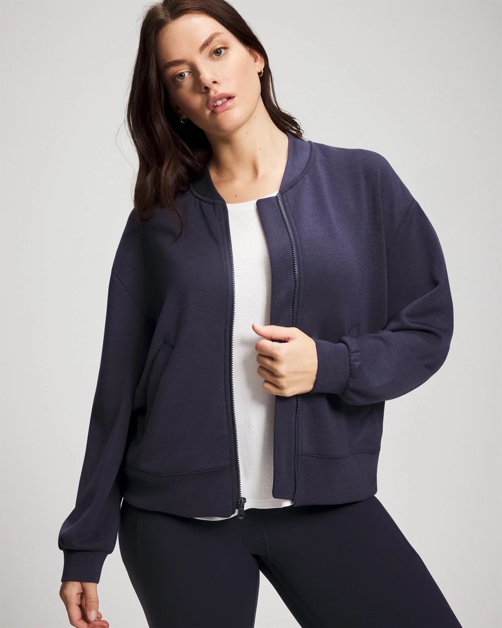 Soma / Modern Modal Bomber Jacket DEEP INDIGO