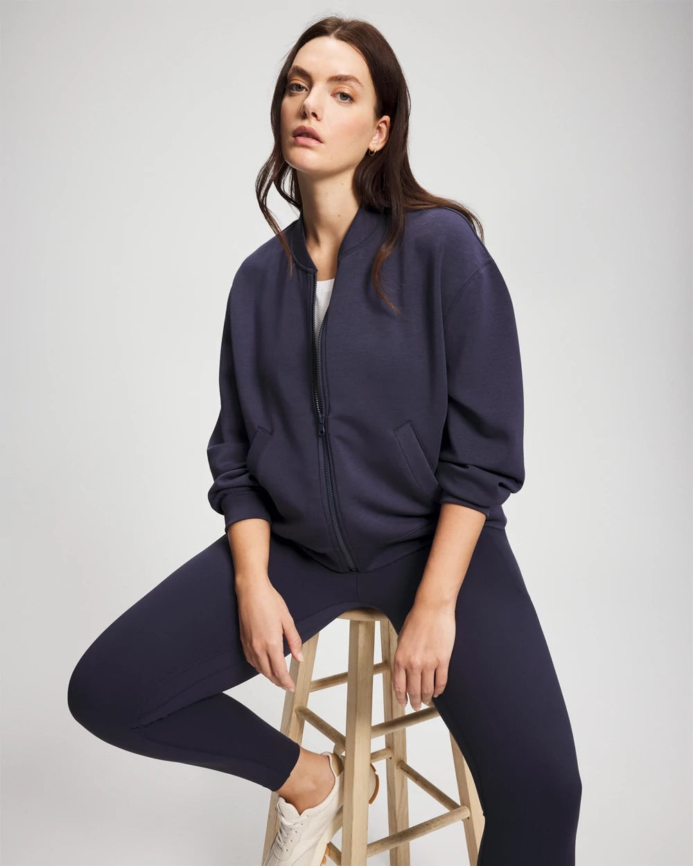 Soma / Modern Modal Bomber Jacket DEEP INDIGO