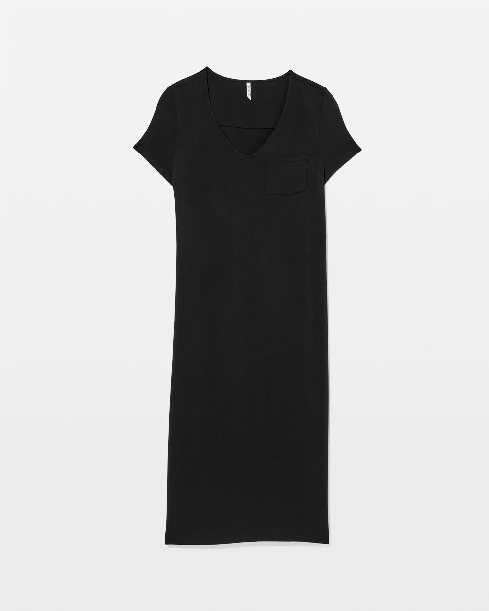 Soma / Short Sleeve Long Sleepshirt BLACK