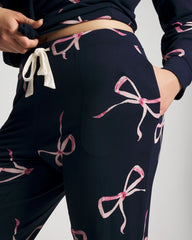 Soma / Banded Ankle Pajama Pant BELOVED BOWS GRAND NAVY
