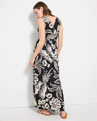 Soma / Goddess Maxi Bra Dress FLY BY NIGHT G BLK PARCH