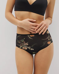 Soma / Modern Brief Panty PARADISE PLUMES D M BLACK