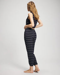 Soma / Banded Ankle Pajama Pant BOHO STRIPE NAVY