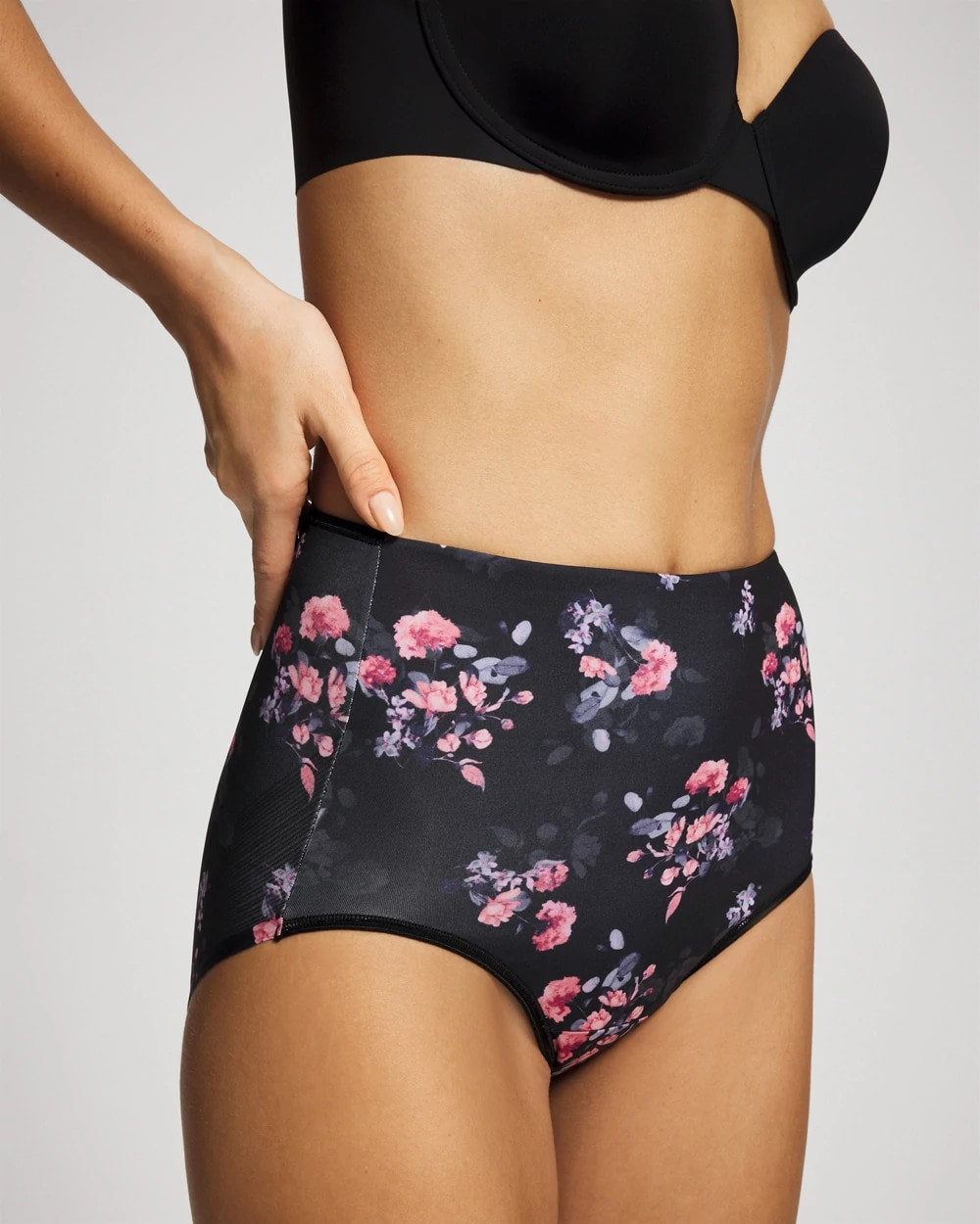 Soma / High-Waist Brief Panty FLORAL DREAMS BLACK MINI