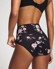Soma / High-Waist Brief Panty NOSTALGIA FLORA M BLACK