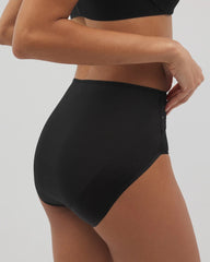 Soma / Vanishing Edge Microfiber Modern Brief Panty with Lace BLACK