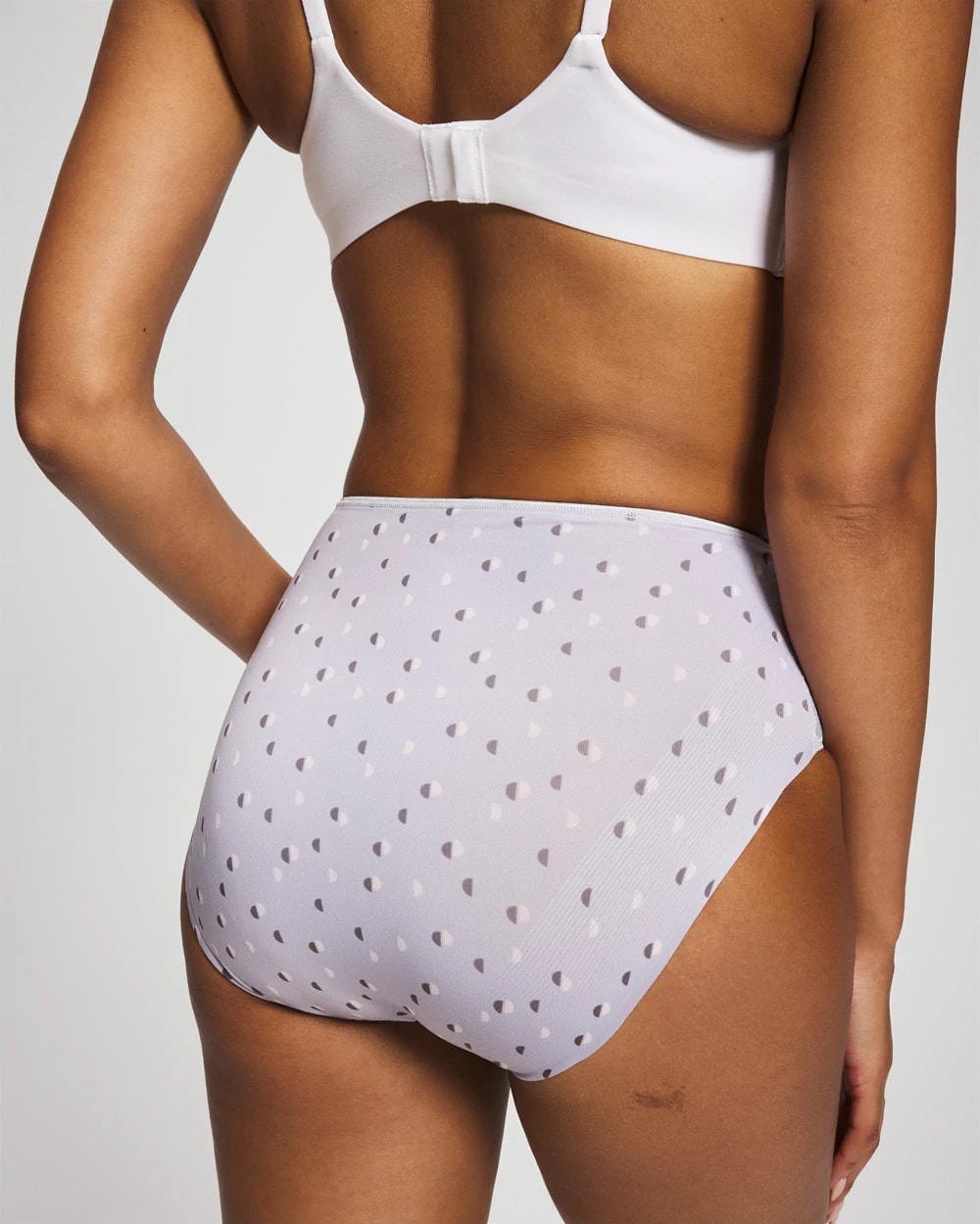 Soma / Tummy Modern Brief Panty with Lace HALF MOON BLUE OPAL