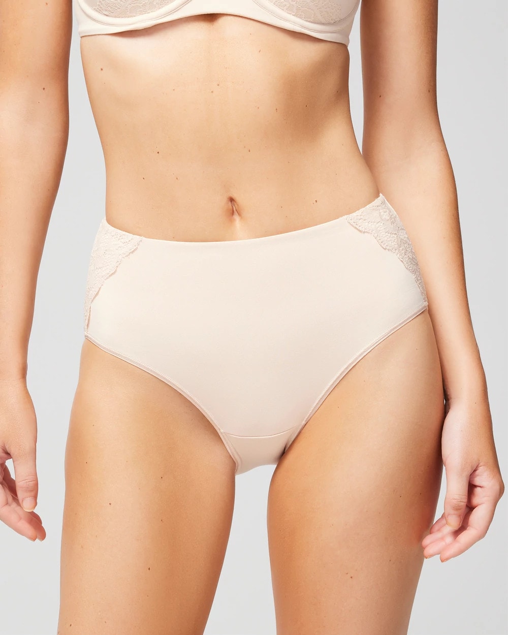 Soma / Modern Brief Panty with Lace PALE SAND