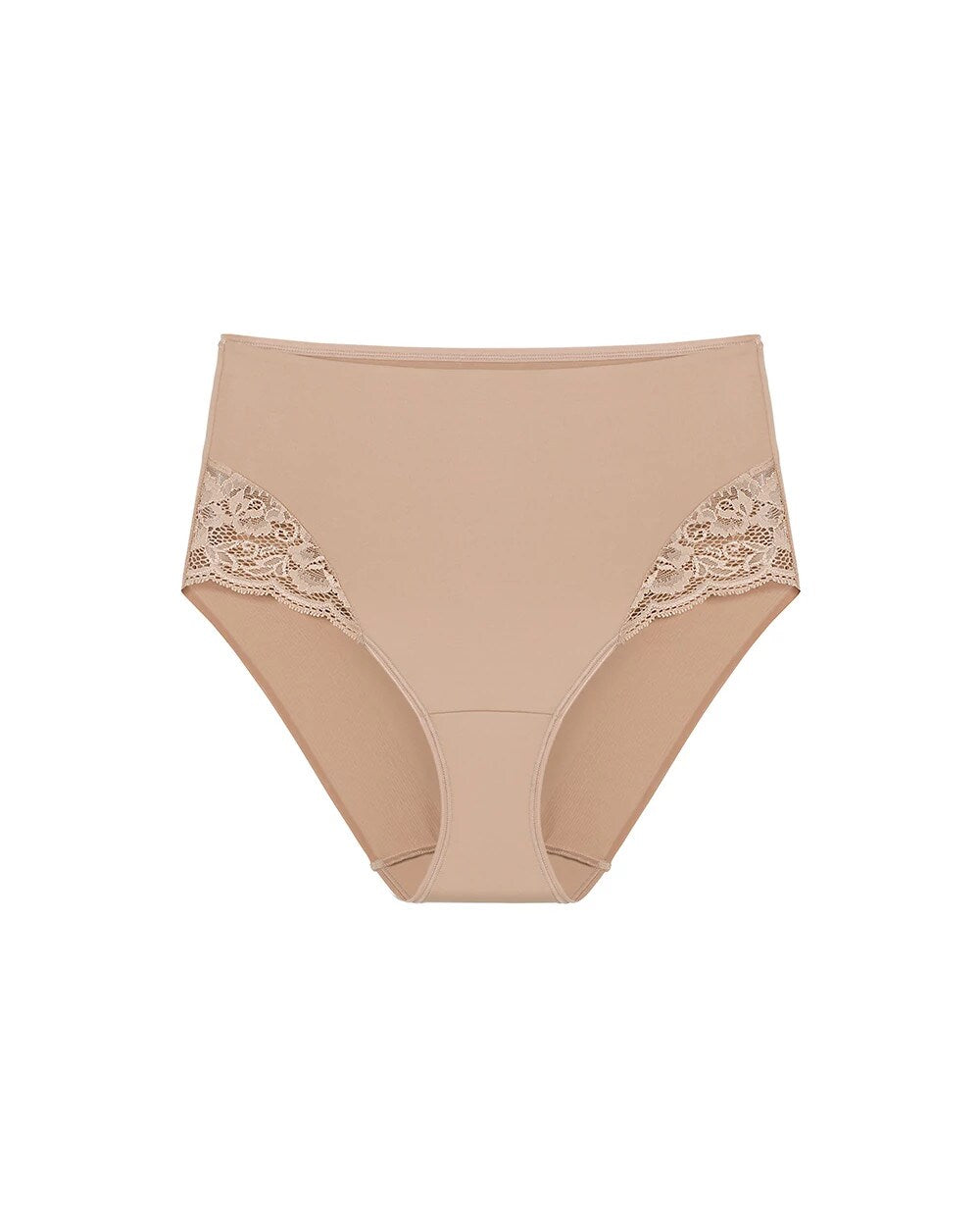 Soma / High-Waist Brief Panty with Lace WARM AMBER