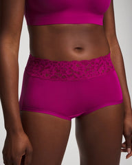 Soma / Brief Panty with Super Soft Signature Lace MAGENTA ORCHID