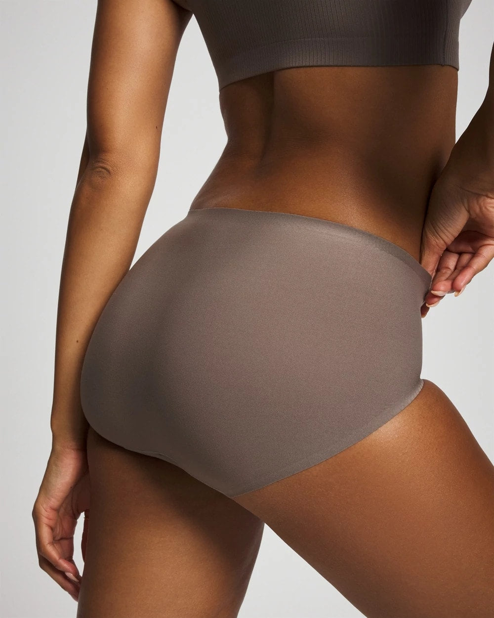 Soma / Enbliss Soft Stretch Modern Brief Panty DARK TAUPE