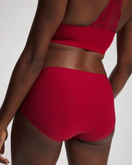 Soma / Soft Stretch Modern Brief Panty PAINT THE TOWN RED