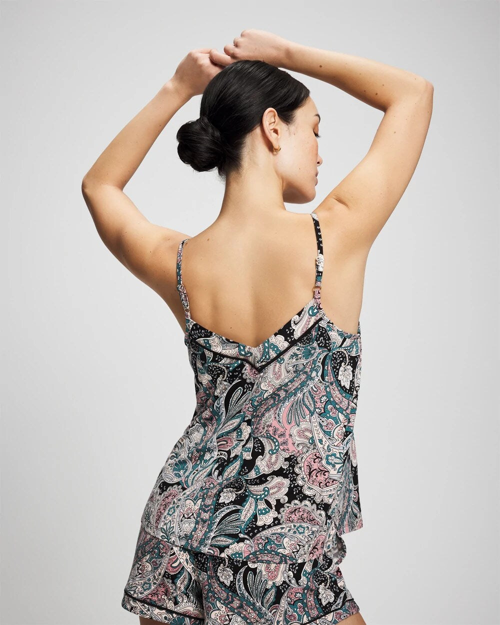 Soma / Piped Pajama Cami REGAL PAISLEY BLACK