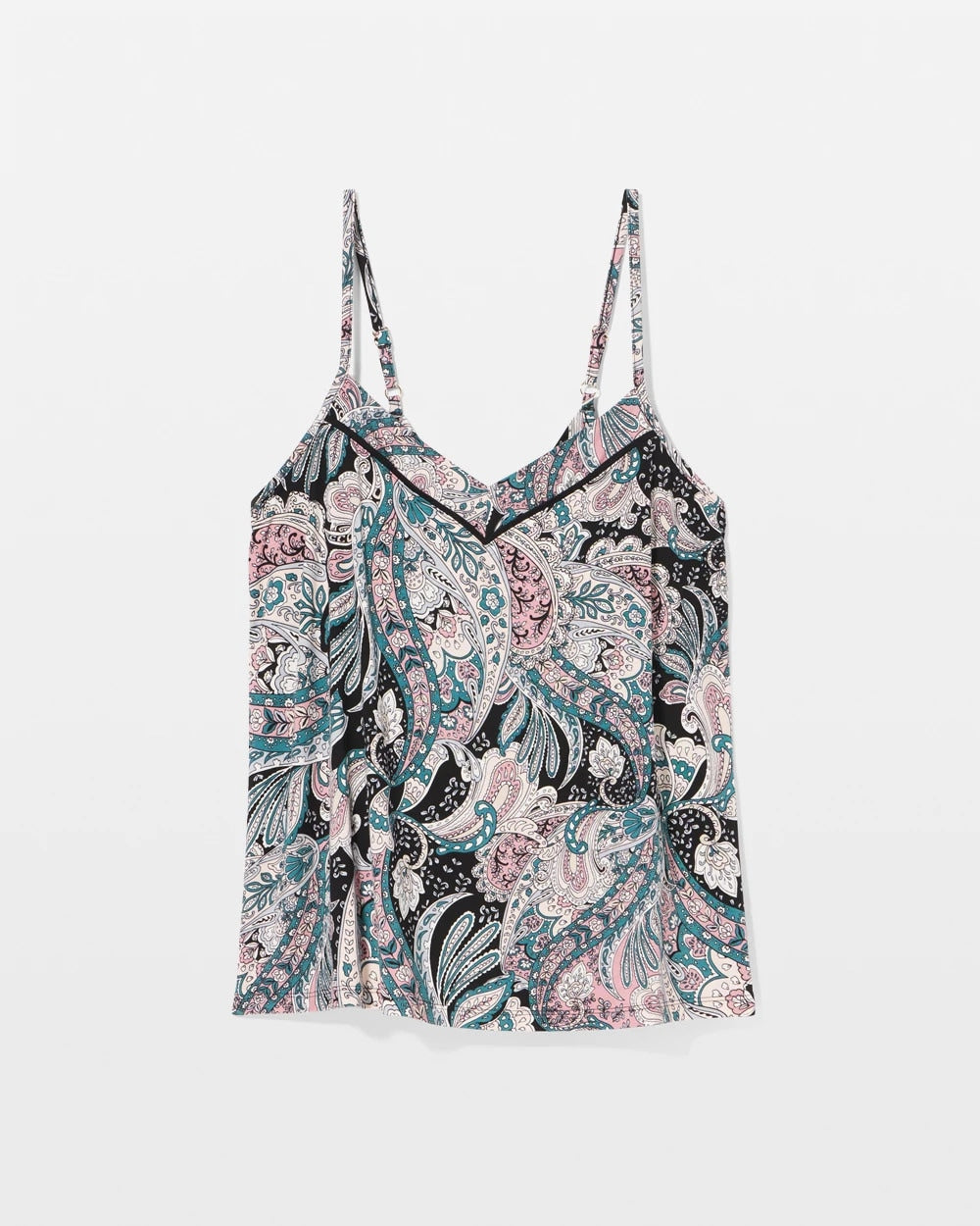 Soma / Piped Pajama Cami REGAL PAISLEY BLACK