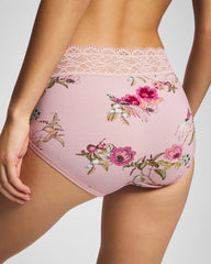 Soma / Brief Panty with Enchanting Lace FEATHERED FANCY MINI PINK