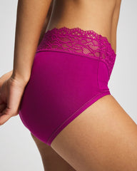 Soma / Brief Panty with Enchanting Lace MAGENTA ORCHID