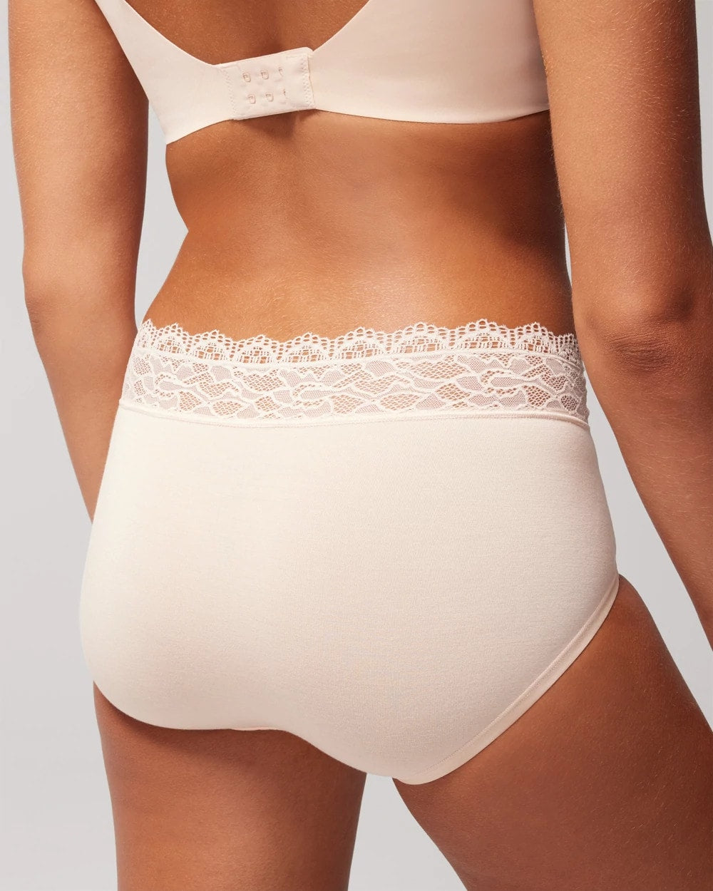 Soma / Brief Panty with Enchanting Lace PALE SAND