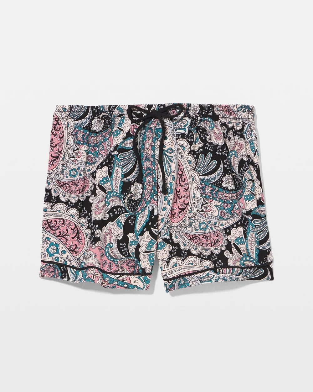 Soma / Relaxed Piped Pajama Short REGAL PAISLEY BLACK