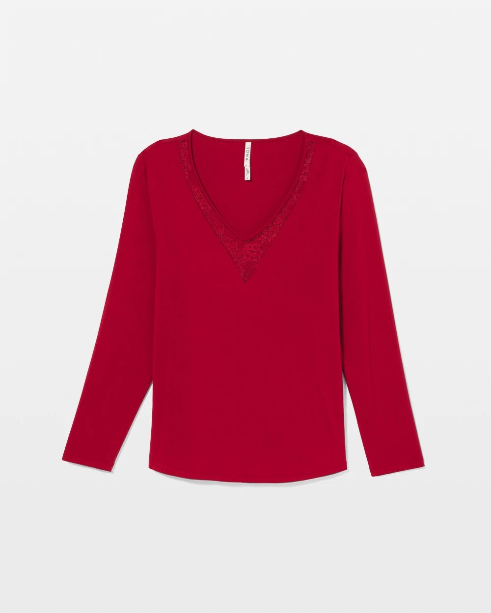 Soma / Lace Long Sleeve Pajama Top PAINT THE TOWN RED