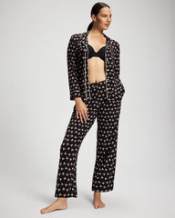 Soma / Ankle Pajama Pant PEACEFUL PETALS BLACK