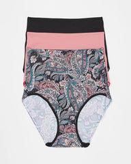 Soma / Tummy High-Waist Brief Panty 3 Pack REGAL PAISLEY MULTI PACK