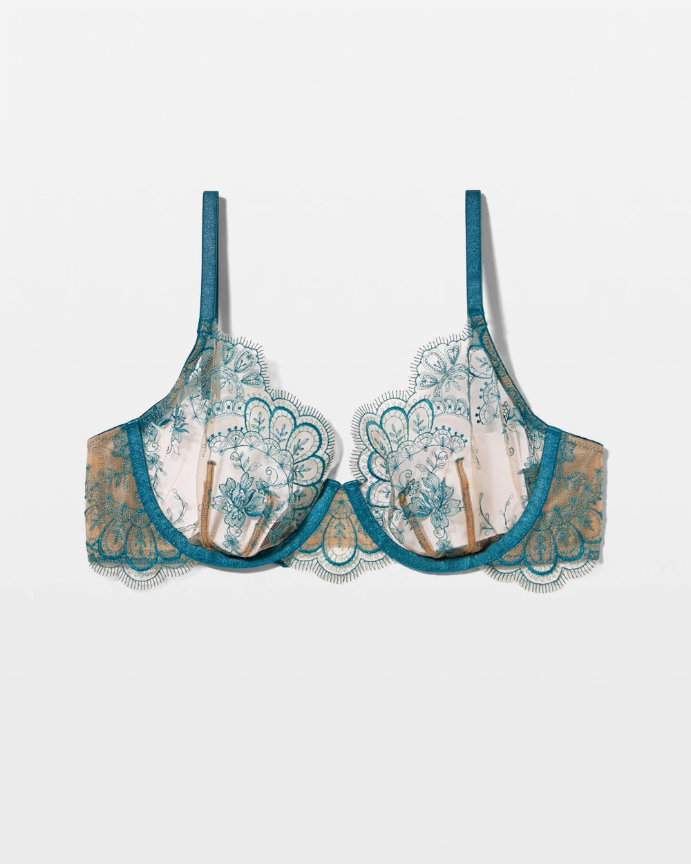 Soma / Tattoo Embroidered Perfect Coverage Bra CERULEAN TEAL