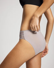 Soma / Edge Hipster Panty with Lace MINERAL GRAY