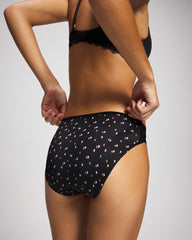 Soma / Edge Hipster Panty with Lace HALF MOON BLACK