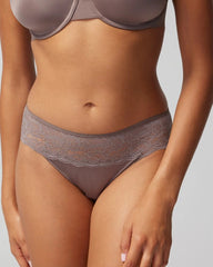 Soma / Hipster Panty with Lace MOCHACCINO