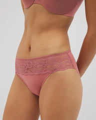 Soma / Edge Hipster Panty with Lace CLAY ROSE