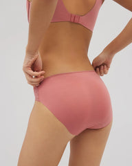 Soma / Edge Hipster Panty with Lace CLAY ROSE