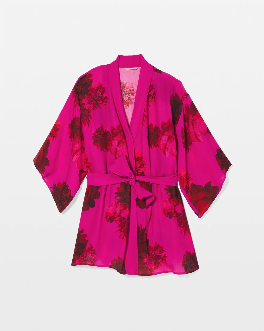 Soma / Silk Chiffon Short Robe VA VA BLOOMS PINK