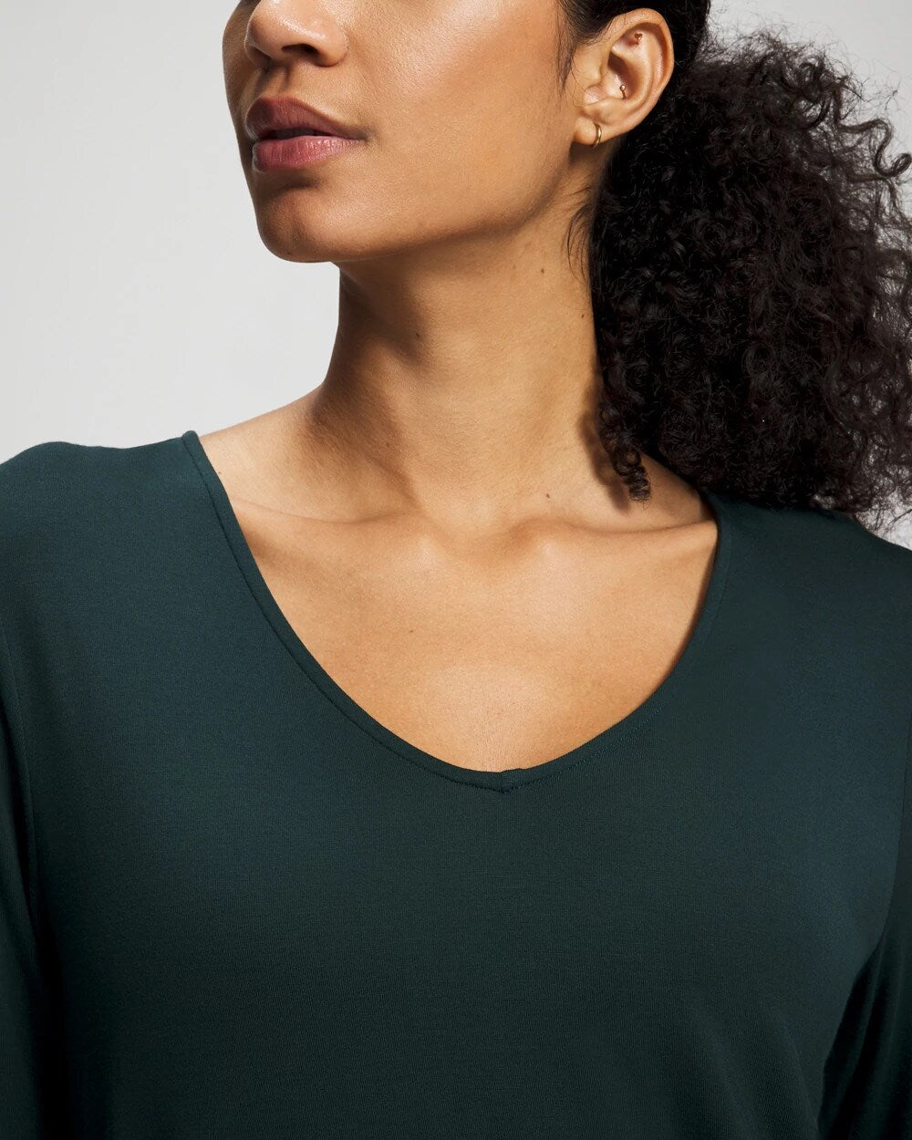 Soma / Classic Long Sleeve Pajama Top GREEN JOLIE