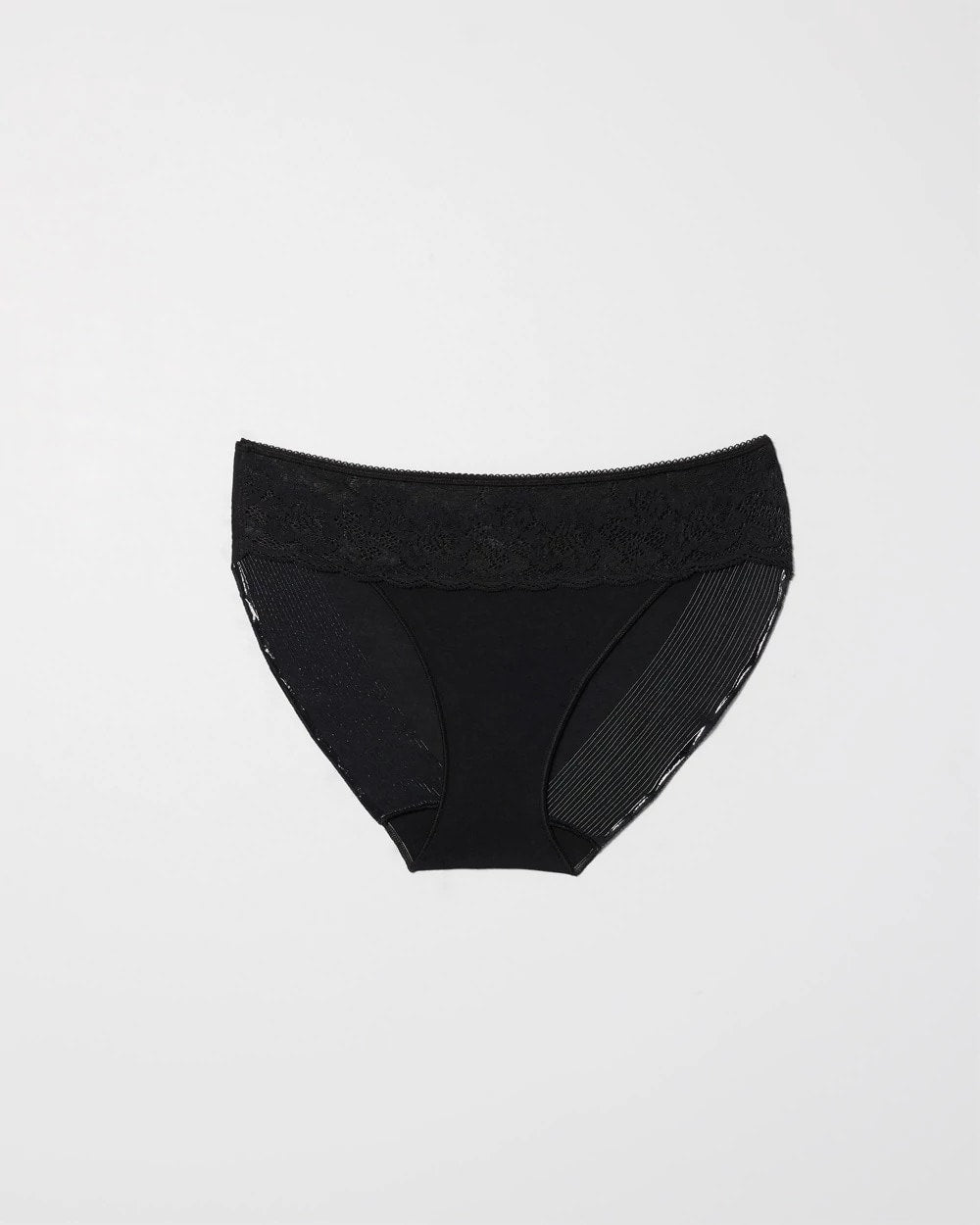 Soma / Cotton Blend Hipster Panty with Lace BLACK