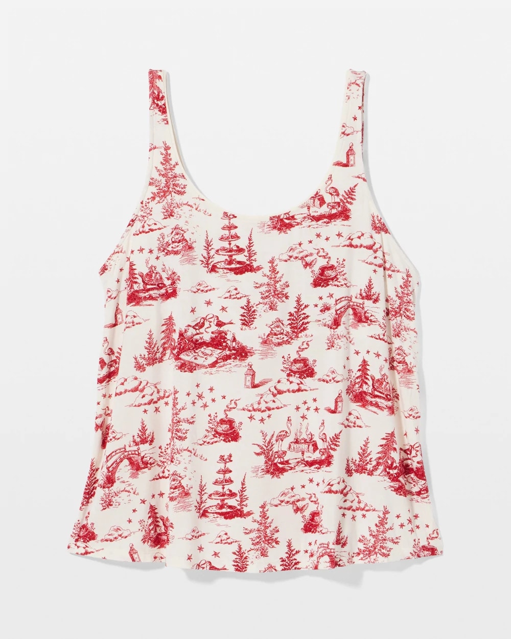 Soma / Pajama Tank With Piping ENCHANTED TOILE CHAMPAGNE
