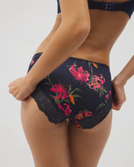 Soma / Embraceable Hipster Panty Crochet Lace LE TIGRE FLORA MINI NAVY