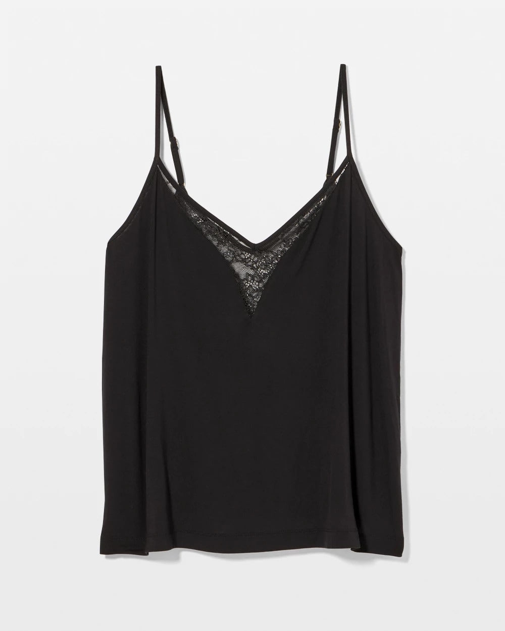 Soma / Lace Trim Cami BLACK