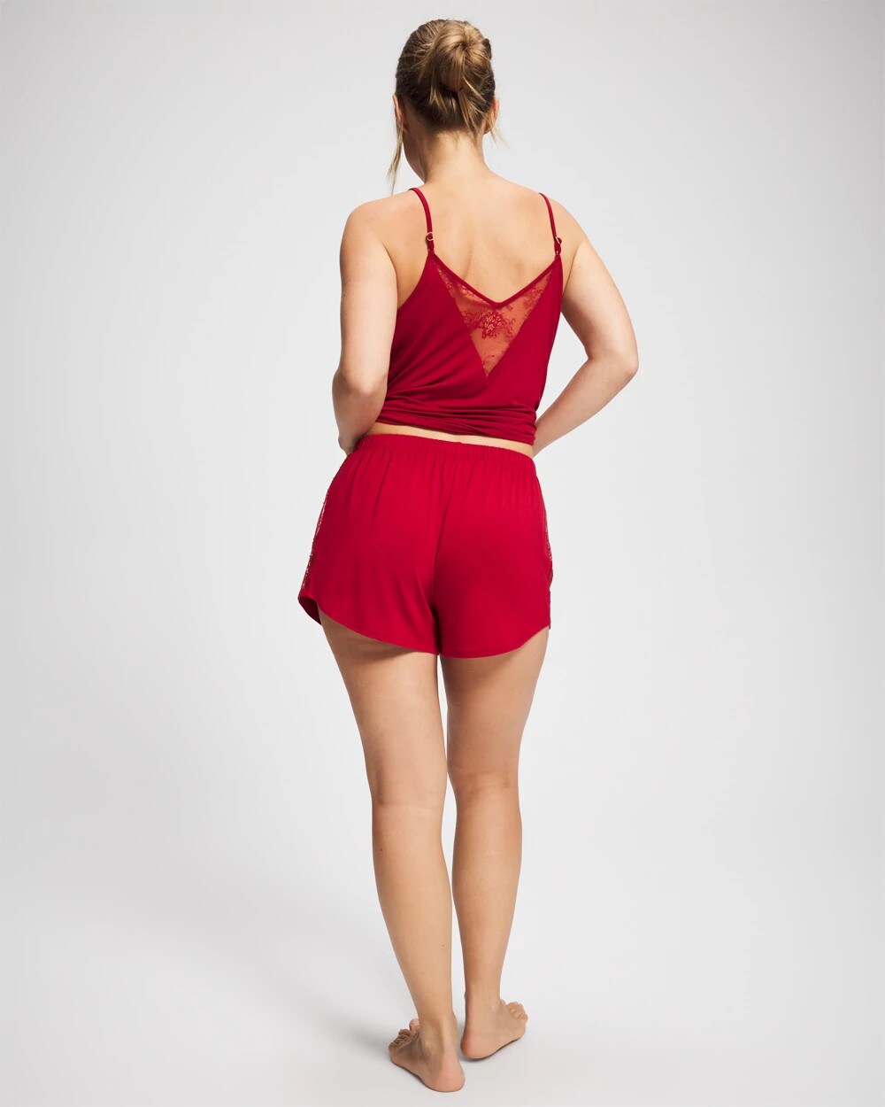 Soma / Lace Relaxed Pajama Short PAINT THE TOWN RED