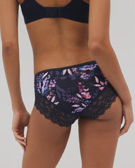 Soma / Hipster Panty with Enchanting Lace BLOOM BRIGHTLY MINI NAVY