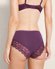 Soma / Hipster Panty with Enchanting Lace BLACKBERRY WINE
