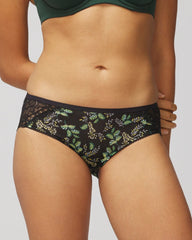 Soma / Hipster Panty with Enchanting Lace OASIS FRONDS BLACK