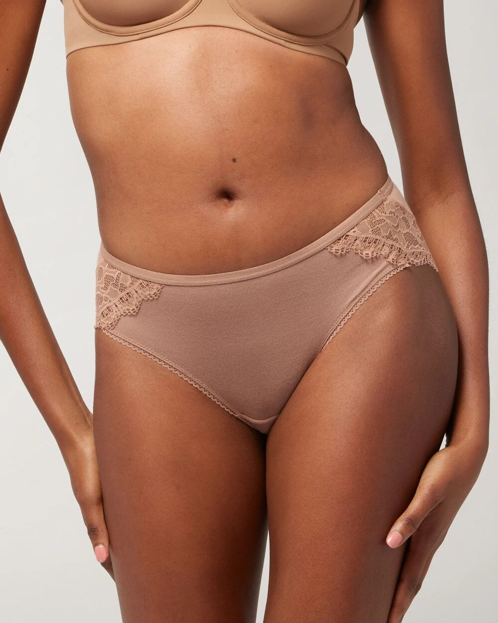 Soma / Hipster Panty with Enchanting Lace WARM SIENNA