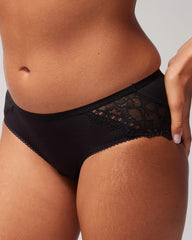 Soma / Hipster Panty with Enchanting Lace BLACK